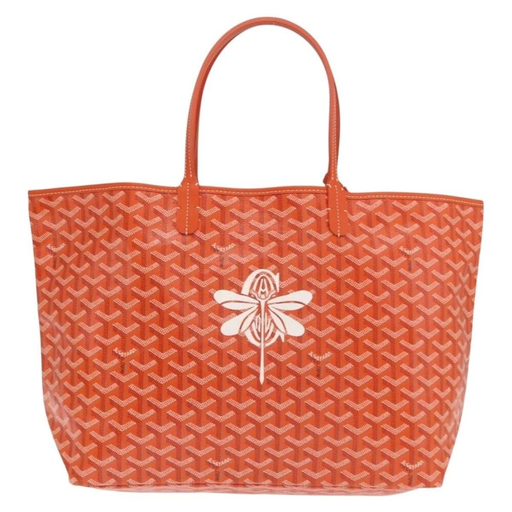 Goyard Coated Canvas Herringbone Saint Louis PM Tote Bag Orange